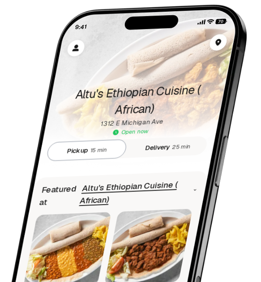 Altu's Ethiopian Cuisine ( African) app preview